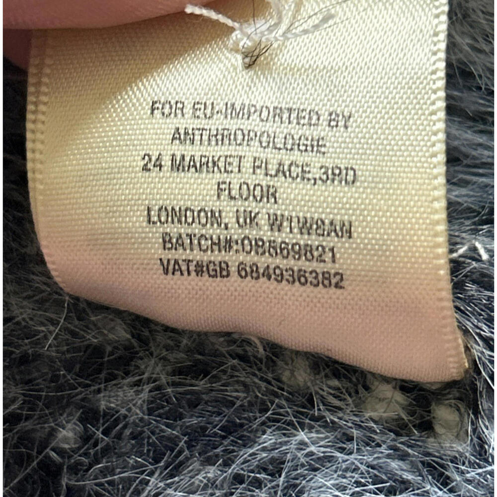 SLEEPING ON SNOW Anthropologie S Cardigan Black Ivory Alpaca Blend Cabincore - Picture 11 of 11